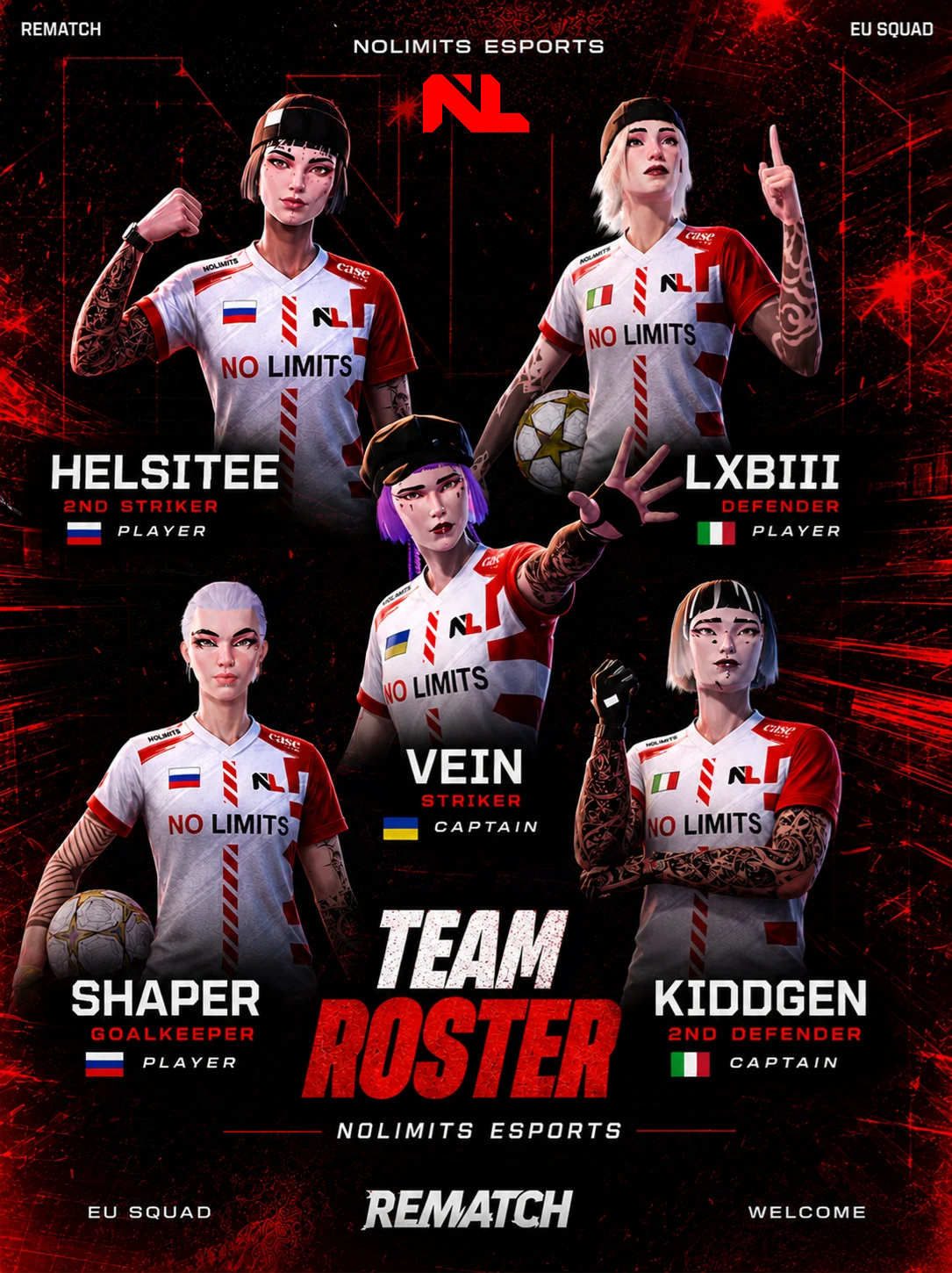 Roster oficial de Rematch